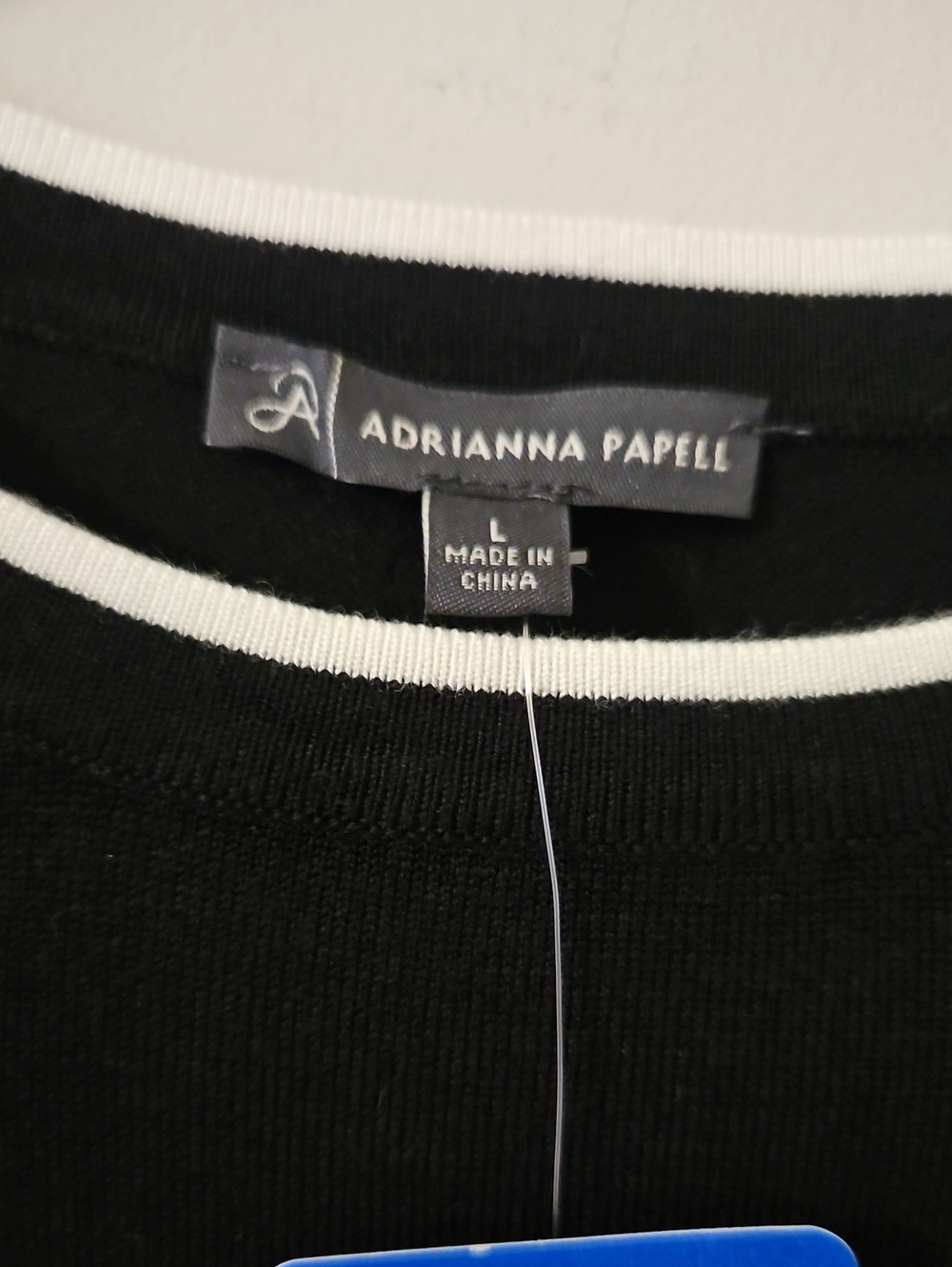 NEW! Adrianna Papell Black Lightweight Sweater Set Size L - Picture 7 of 12